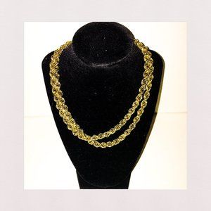 Gold Tone Rope Necklace